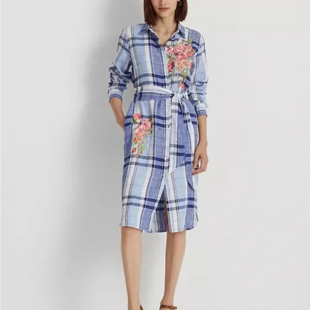 LAUREN RALPH LAUREN
Women's Floral & Plaid Linen Shirtdress